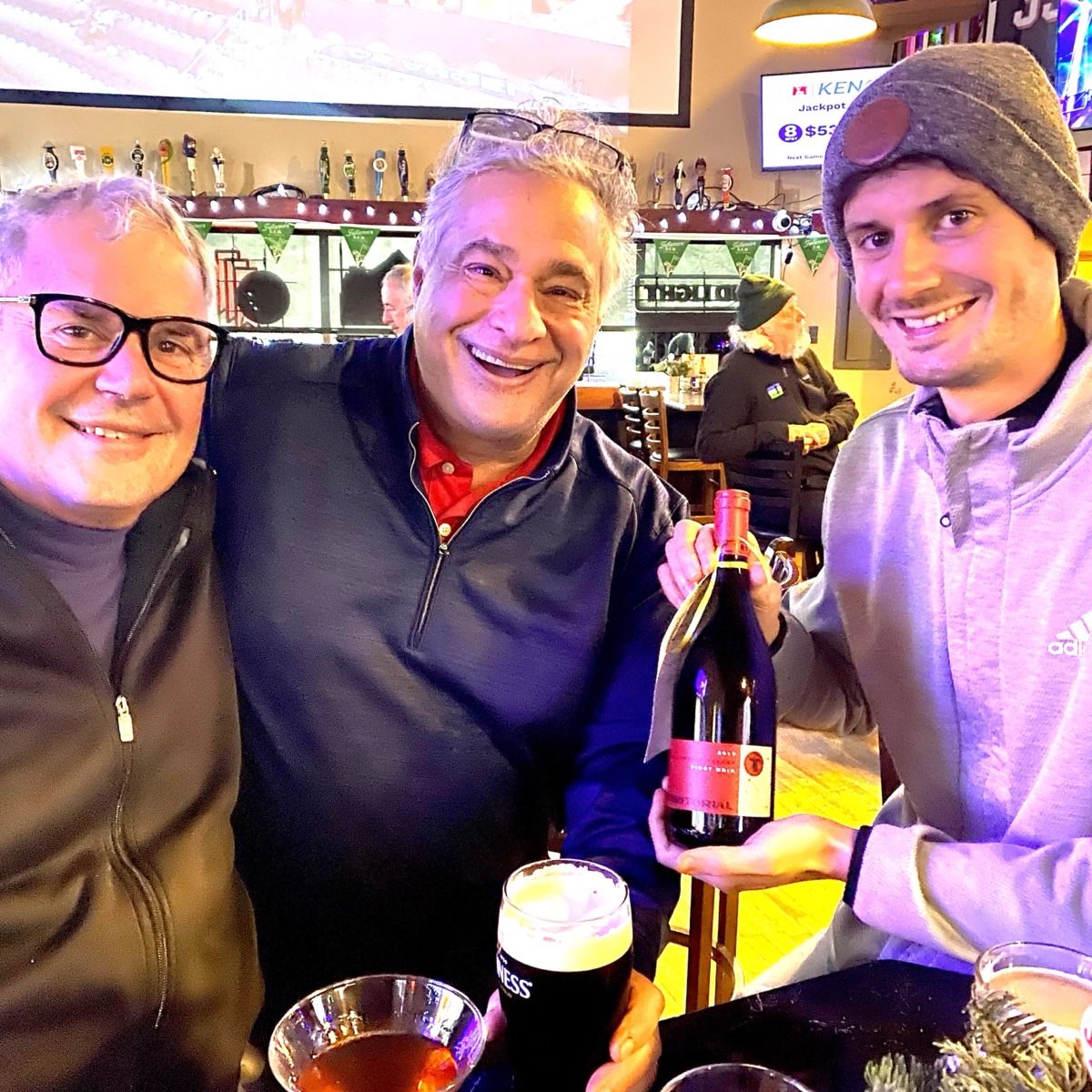 Michael Kiriazis with a client celebrating a home purchase