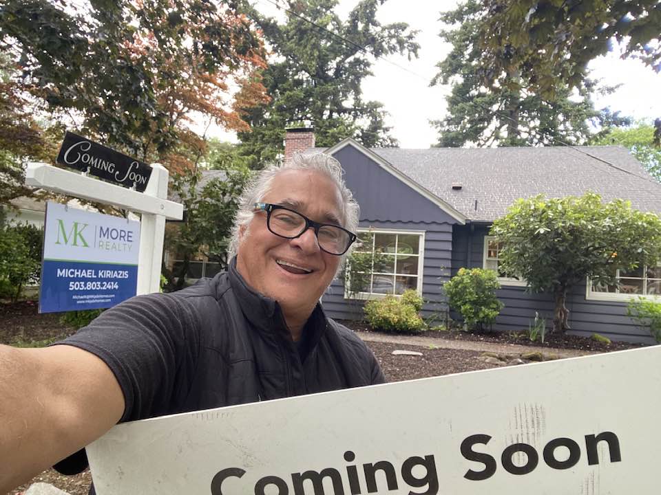 Michael Kiriazis at one of his Portland listings.