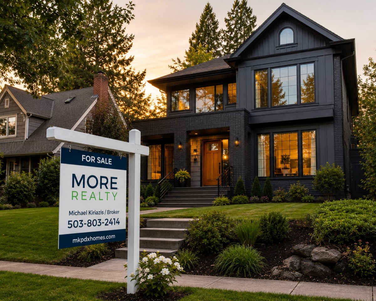A recent Michael Kiriazis listing in Portland — a contemporary home prepared for market.